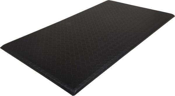 Order recommended Amazon Basics Anti-Fatigue Standing Mat, Non-slip, Comfort Mat for Home and Office, 20W x 36L x 0.6th, Geometry, Black, 5 Pack - Image 3