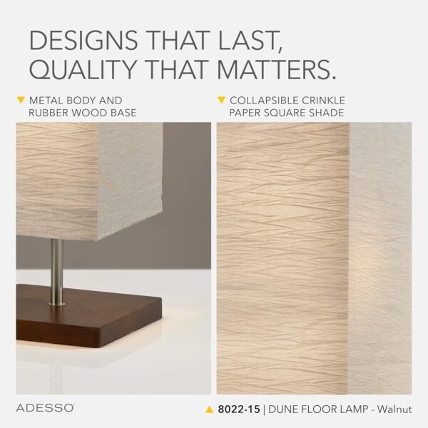 Explore high-quality Adessso Three Light Floor Lamp - Natural Wood Base and Adjustable Brightness - Perfect lighting for bedroom, living room, corner decoration, white - Image 5