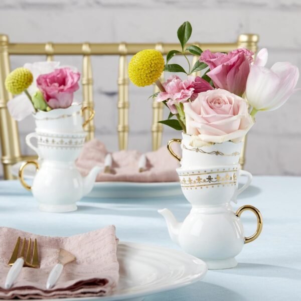 Grab affordable Kate Aspen Vintage Tea Party Antique Crook Ceramic Bad Vase (Medium), Party, Take Home Gift, Wedding Decoration, Table Decoration, Bridal Shower Decoration - Image 3