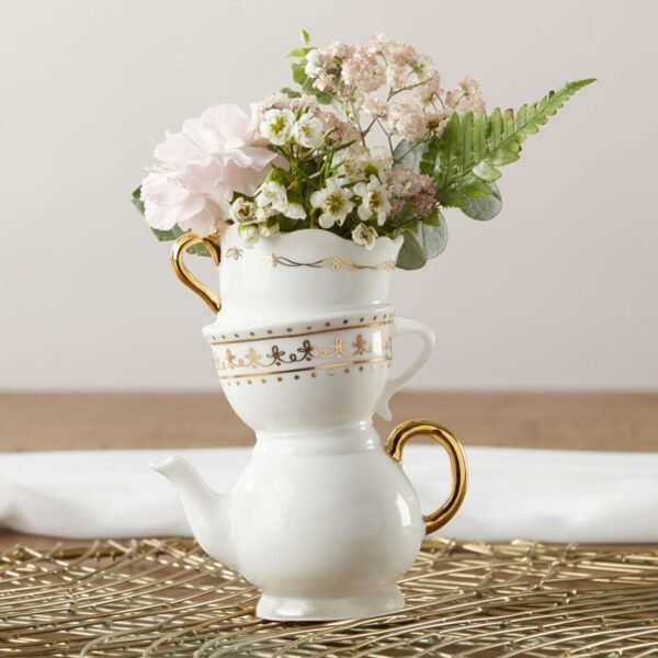 Grab affordable Kate Aspen Vintage Tea Party Antique Crook Ceramic Bad Vase (Medium), Party, Take Home Gift, Wedding Decoration, Table Decoration, Bridal Shower Decoration - Image 4