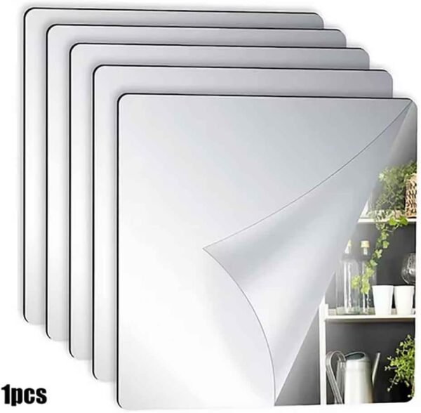 Buy affordable Self-adhesive Home Gym Mirror Wall Mounted Mirror Glass Frameless Full Length Mirror Tile Home Gym, Bedroom, Door, Bathroom (Round Corner, 7.8x35inch) - Image 6