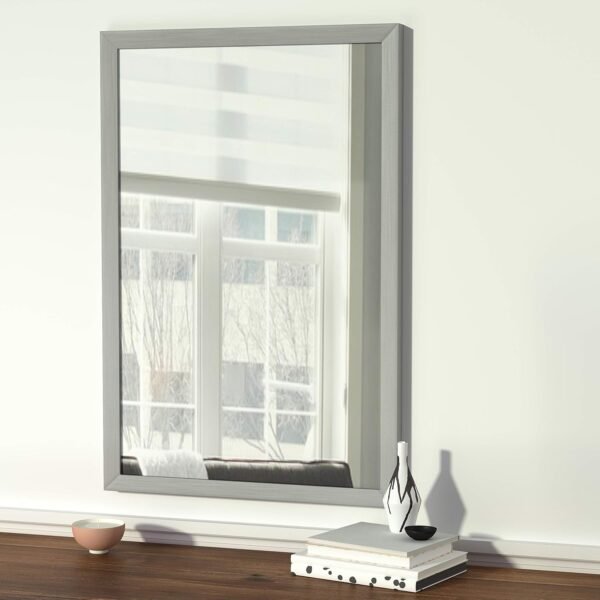 Explore recommended Amazon Basics Rectangular Wall Mount Mirror 24"x36", Standard Trim, Nickel - Image 8