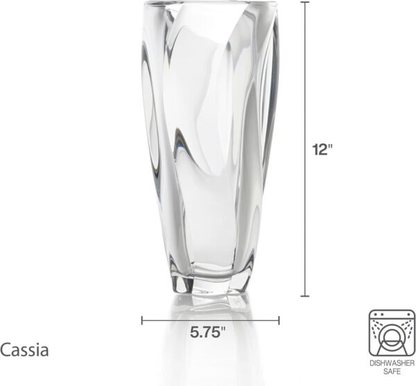 Buy recommended Mikasakasia Crystal Glass Vase, 12 inches - Image 3