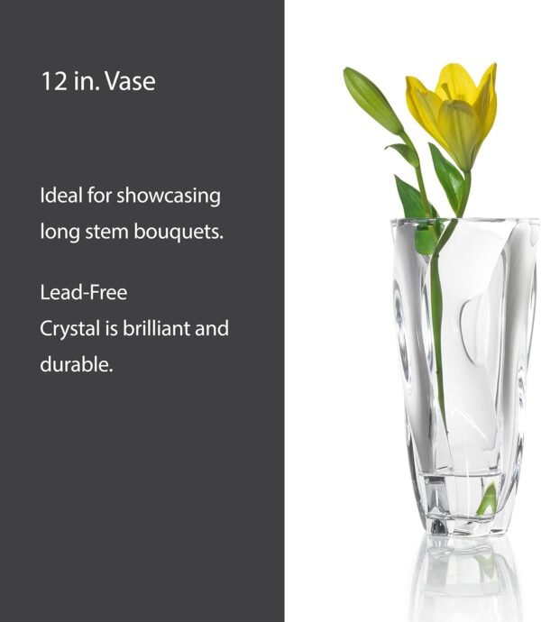 Buy recommended Mikasakasia Crystal Glass Vase, 12 inches - Image 4
