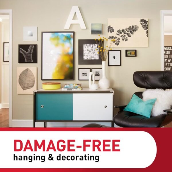 Buy high-quality Command 10 lb Medium Picture Hanging Strip 16 Pairs (32 Command Strips), Damage Free Hang Picture Hanger, Home Decoration Tool Wall Hanging, White Glue - Image 5