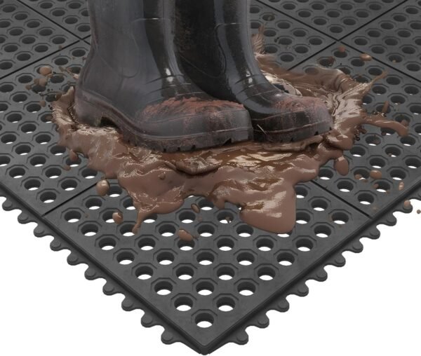 Order recommended Ottomanson 36"x36" Heavy Duty Rubber Kitchen Mat, Anti-Fatigue - Image 5