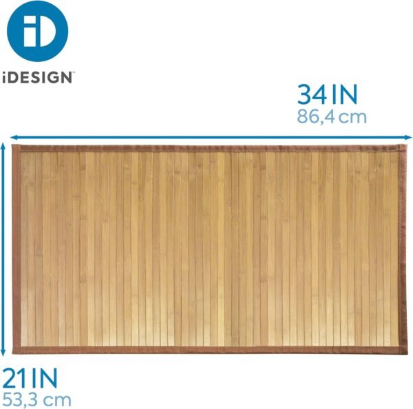 Explore affordable Idesign Formbu Bamboo Mat Rug Rug Runner Bathroom, Kitchen, Birthday Road, Hallway, Office, Mudroom, 34"x21", Natural Wood - Image 3