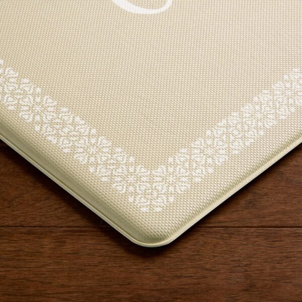Order high-quality Martha Stewart Bloomfield Grateful Border Kitchen Mat, Comfort Standing Mat, Non-slip Backing, Water Resistant, Beige, 18"x30" - Image 6