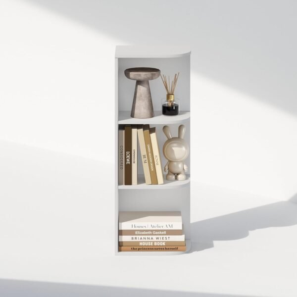 Buy recommended Furinno Reed 3-layer space storage corner storage display shelf, white - Image 7