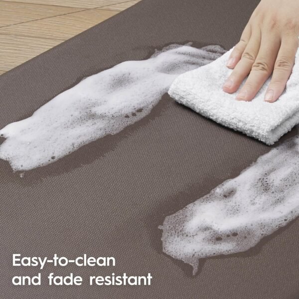 Buy the best Laura Ashley-Anti-Fatigue Kitchen Mat, Iris Floral Design, Stain, Water & Fade Resistant, Cooking & Standing Relief, Non-Slip Backing, 2 Piece Set, Sage Green Iris - Image 6