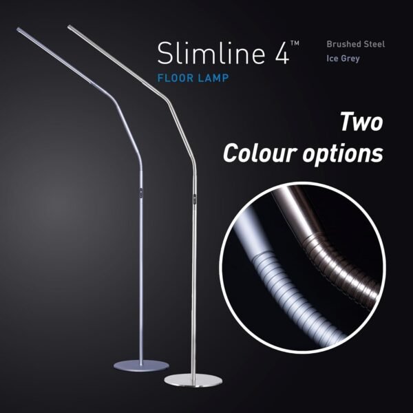 Grab the best Daylight Slim Line 4 LED Floor Lamp - 6,000K, 3,200 Lux, 4 Brightness Levels, USB for Fast Charging -C Port - Sleek Design, Anti-Glare Shade, Flexible Height Adjustment - Ice Grey - Image 6