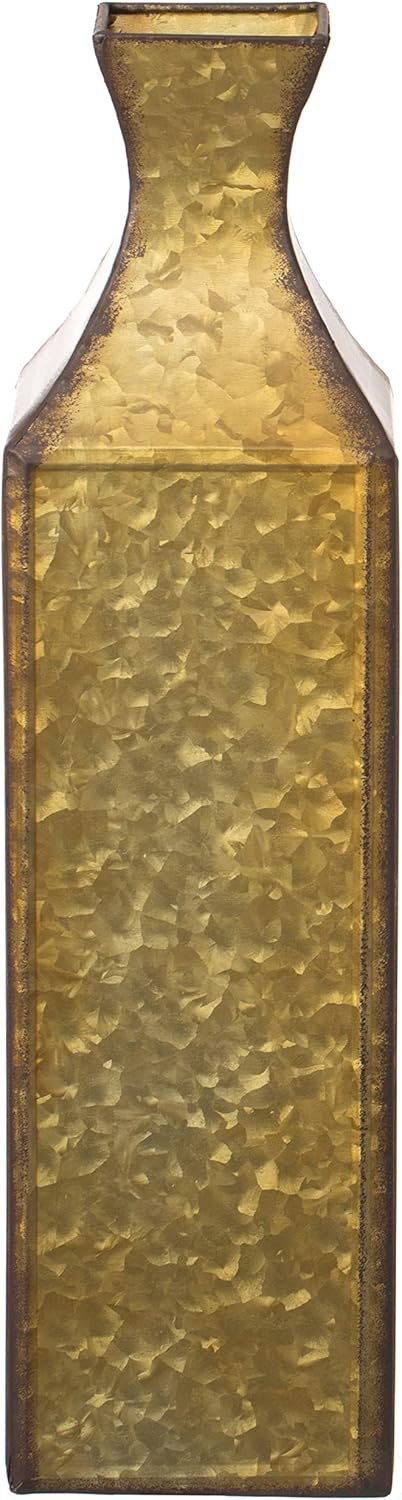 Buy affordable 20 inch antique style metal gold floor vase for entrance, living room, dining room, home decor, centerpiece, decorative, vintage style elegant statement, medium - Image 4