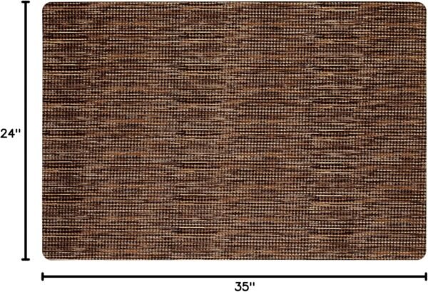 Order affordable Town & Country Basics Smooth Step Hound Low Profile Utility Kitchen Mat, Machine Washable, Non-Slip Backing, Brown/Beige, 24"x35" - Image 4