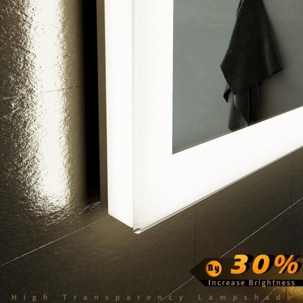 Buy the best 24 x 32 inch LED Bathroom Mirror Bluetooth Speaker, Induction Switch Light Smart Vanity Mirror Wall Mounted, IP44 Waterproof Prevention and Horizontal - Image 3