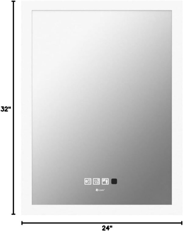 Buy the best 24 x 32 inch LED Bathroom Mirror Bluetooth Speaker, Induction Switch Light Smart Vanity Mirror Wall Mounted, IP44 Waterproof Prevention and Horizontal - Image 9