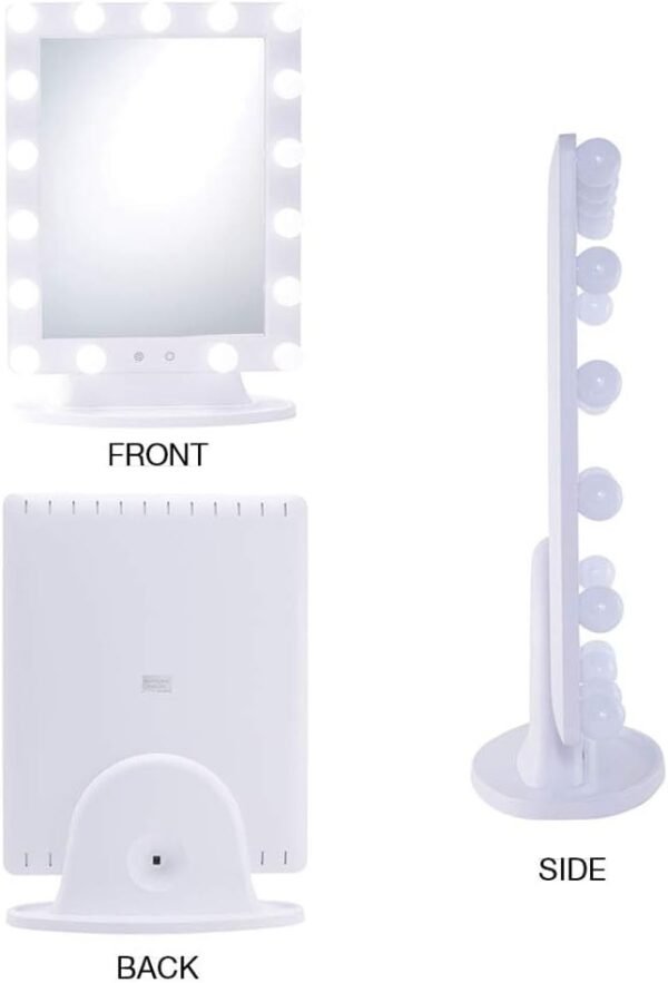 Buy high-quality Vanity mirror with lights, Hollywood makeup mirror with 17 dimmable LED bulbs, 3 light features - Image 6