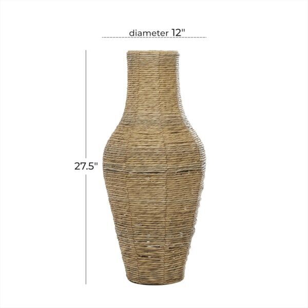 Buy high-quality Deco 79 Faxy Glass Handmade Tall Wave Floor Vase, 12"x12"x28", Brown - Image 7