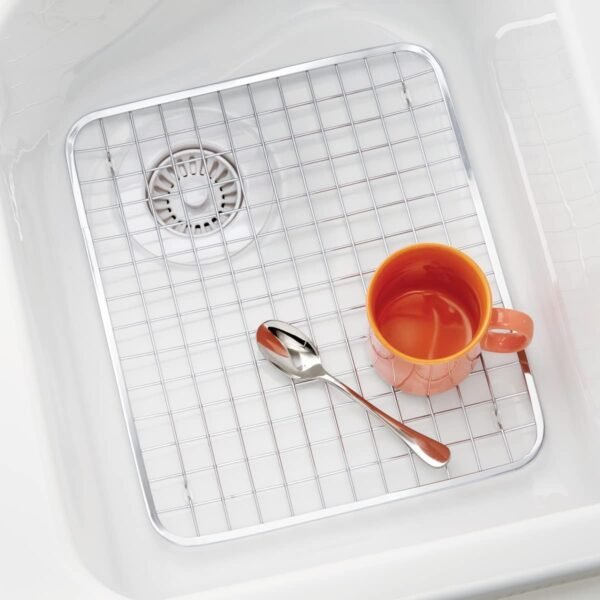 Explore recommended Idesign Metal Kitchen Sink Protector Grid for Kitchen, Bathroom, Basement, Garage, GIA Collection - 12.75"x11", Polished Stainless Steel - Image 7