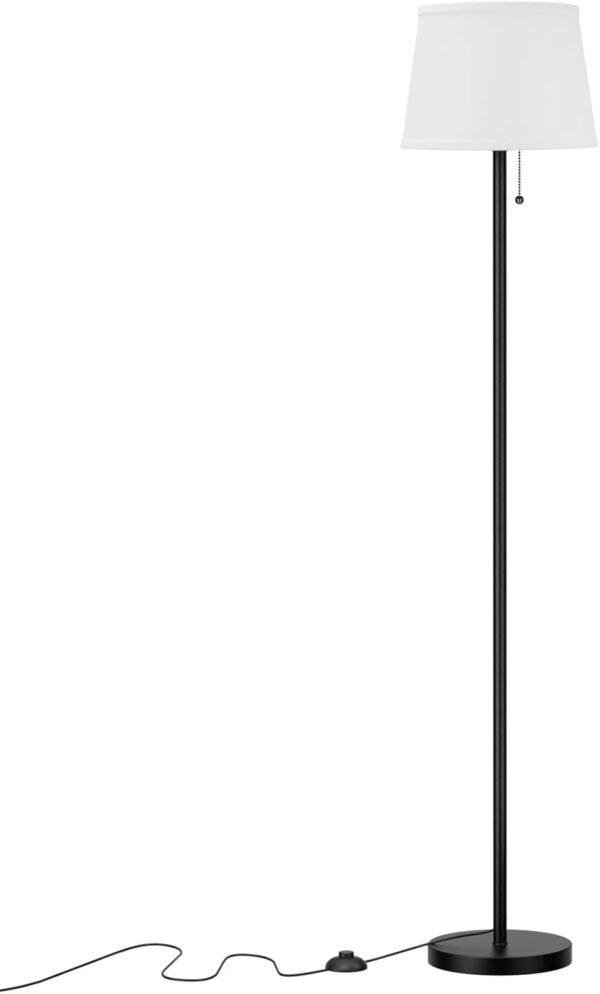 Order affordable Modern floor lamp with adjustable brightness, remote control, black, LED bulb, white tint, footswitch, easy assembly - Image 9