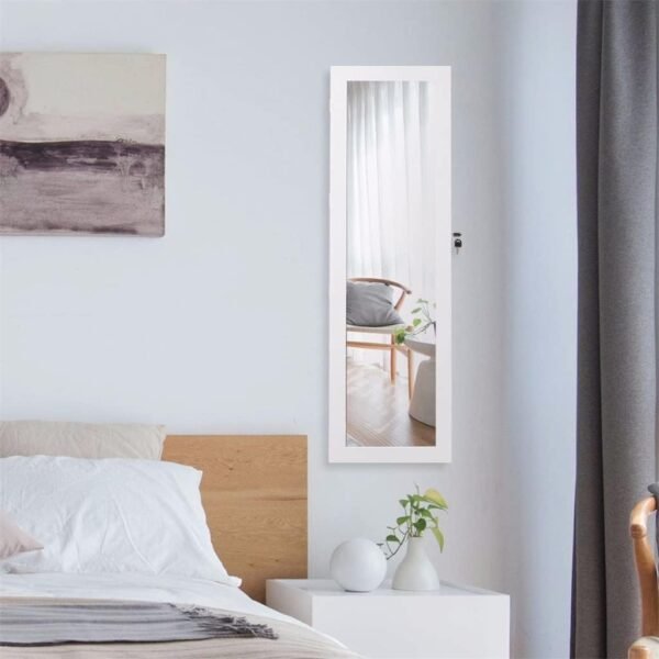 Order the best Wall Mounted Jewelry Cabinet Lockable Wardrobe Organisation LED Light Home Furniture - Image 3