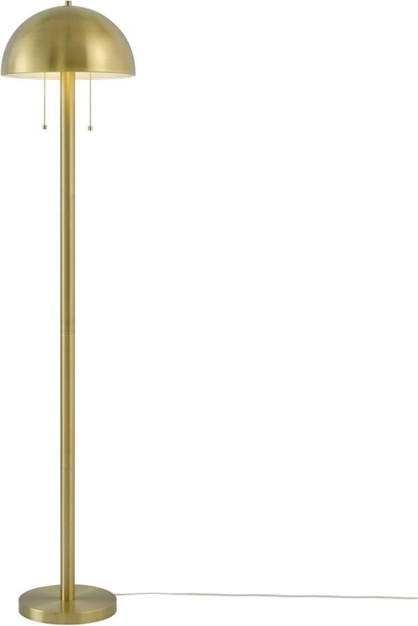 Order recommended Globe Electric 65786 Haydel 60" 2-RHT Floor Lamp, Matte Brass, Double On/Off Pull Chain, No Bulbs - Image 5