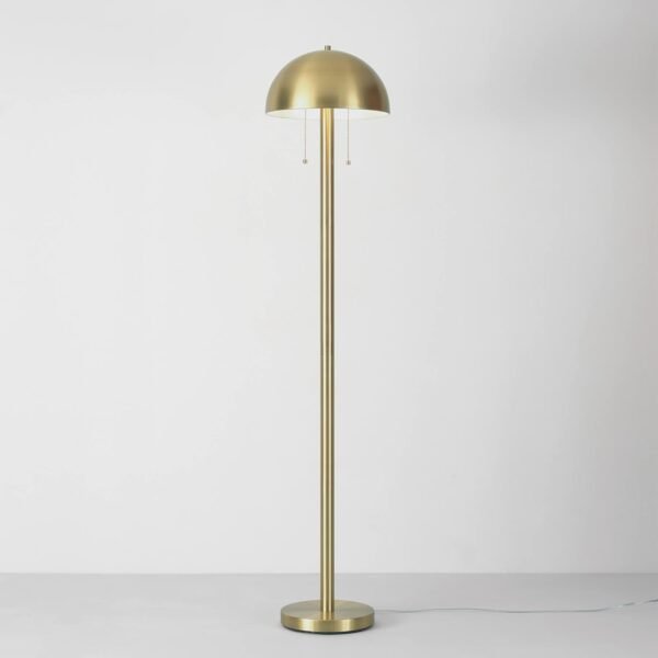 Order recommended Globe Electric 65786 Haydel 60" 2-RHT Floor Lamp, Matte Brass, Double On/Off Pull Chain, No Bulbs - Image 6
