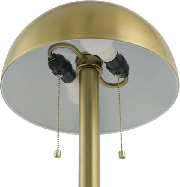 Order recommended Globe Electric 65786 Haydel 60" 2-RHT Floor Lamp, Matte Brass, Double On/Off Pull Chain, No Bulbs - Image 7