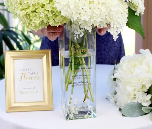 Grab the best Lillian Rose Botanical Theme Commemorative Flower Vase with Pity, 3.15x3.15x9.75, Multi - Image 3