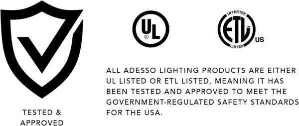 Grab recommended Adessso 3835-01 Benson Floor Lamp, 60 inch, 150w Incandescent Concentration, Equivalent CFL, Black w/Antique Brass Accent, 1 Tripod Lamp - Image 5