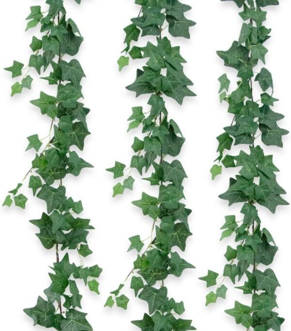 Best 3PCS Artificial Green Ivy Vines Kit, 6ft Odorless Silk Ivy Garland, Green Leaf Leaf Hanging Plant, Free Hoho, For Home, Classroom, Wall, Party, Wedding Decoration - Image 2