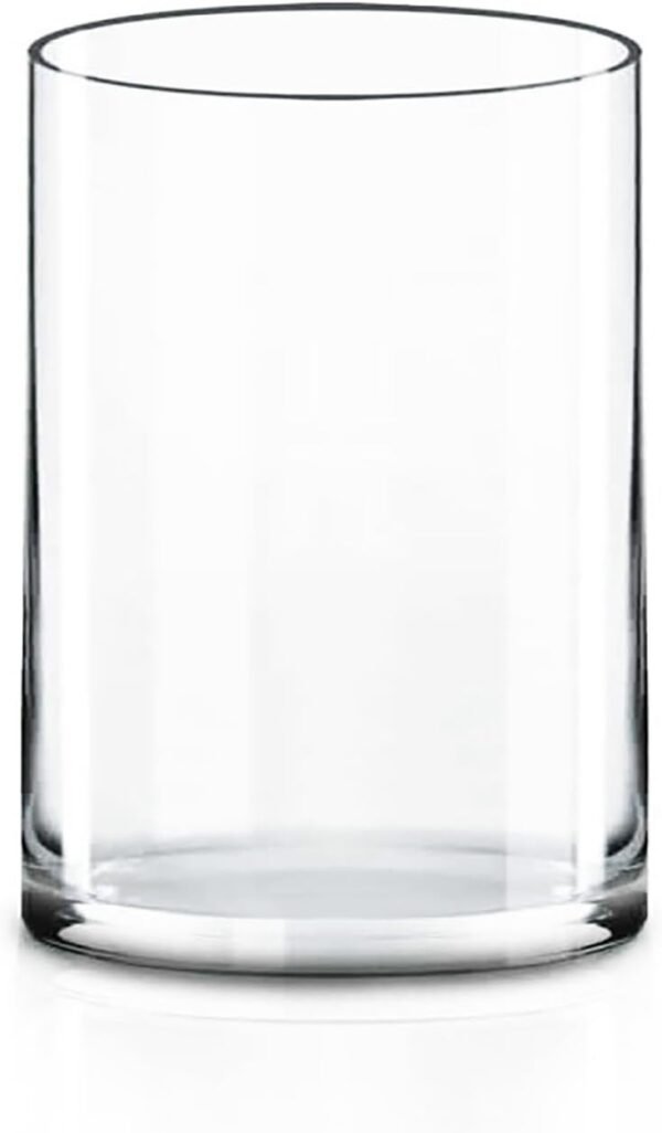 Buy affordable Cys Excel Glass Cylinder Vase (H:7"D:5") | Multiple Size Choice Glass Flower Vase Centerpiece | Hurricane Floating Candle Holder Vase - Image 2