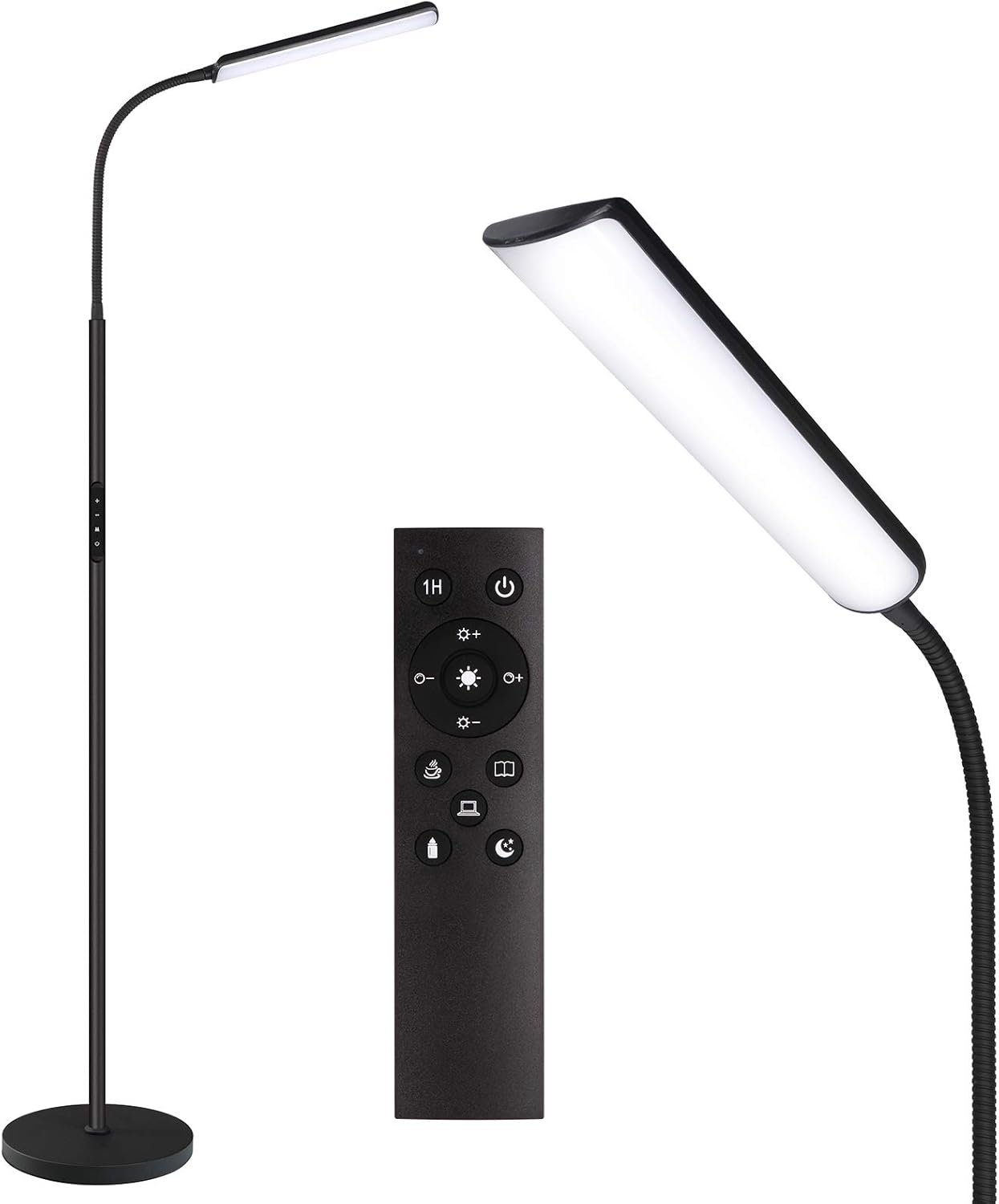 Buy affordable Dim LED Floor Lamp, Bright 15W Floor Lamp for Living Room with 1H Timer, Bright Standing Lamp with Grade Adjustable 3000K-6000K Color and Remote and Touch Control Reading Floor Lamp - Image 2
