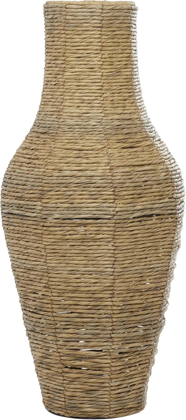 Buy high-quality Deco 79 Faxy Glass Handmade Tall Wave Floor Vase, 12"x12"x28", Brown - Image 2