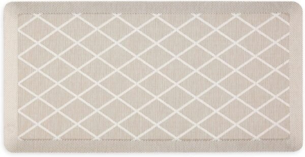 Buy the best Martha Stewart Mile Modern Diamond Anti-Fatigue Air Injection Kitchen Mat, Beige, 19.6"x39" - Image 2