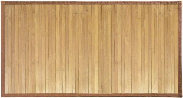 Explore affordable Idesign Formbu Bamboo Mat Rug Rug Runner Bathroom, Kitchen, Birthday Road, Hallway, Office, Mudroom, 34"x21", Natural Wood - Image 2