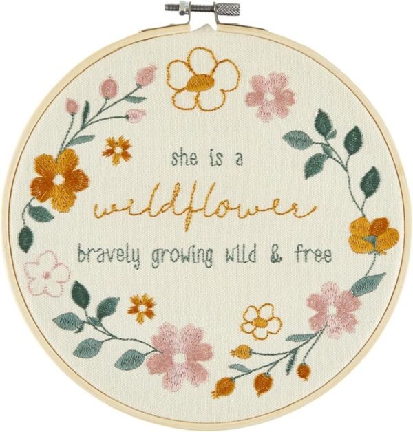 Explore recommended Heartfelt Collection Embroidered Wall Art - Wall Dentist with Wooden Hoop Frame for Home, Kitchen, or Office, 8 inch Diameter, Wild & Free - Image 2