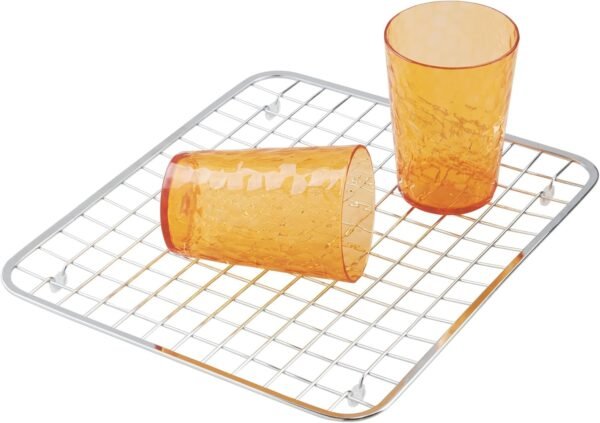 Explore recommended Idesign Metal Kitchen Sink Protector Grid for Kitchen, Bathroom, Basement, Garage, GIA Collection - 12.75"x11", Polished Stainless Steel - Image 2
