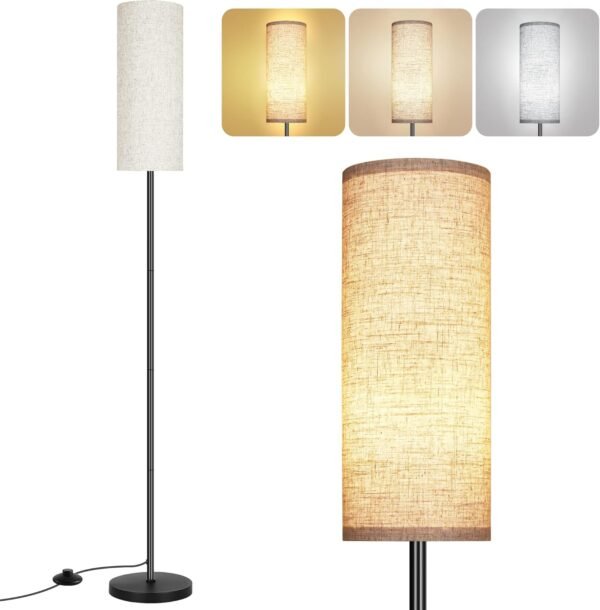 Explore recommended Part phoner floor lamp for living room, modern standing lamp with lamp shade, minimalist tall lamp with footswitch for living room, bedroom, kids room, office (bulb not included) - Image 2
