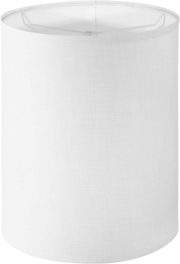 Explore recommended Tall lamp shade, high-rise drum lamp shade floor lamp for 10" top x 10" bottom x 13" table lamp, white line fabric lamp shade, simple assembly replacement lamp shade - Image 2