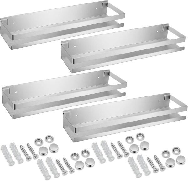 Grab affordable Lallisa 4pcs Stainless Steel Shelf Bathroom Shower - Image 2