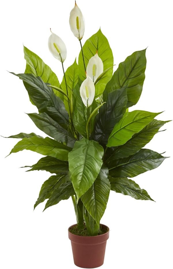Grab high-quality Almost natural 42 inch Spathyhylum artificial (real touch) silk plant green - Image 2