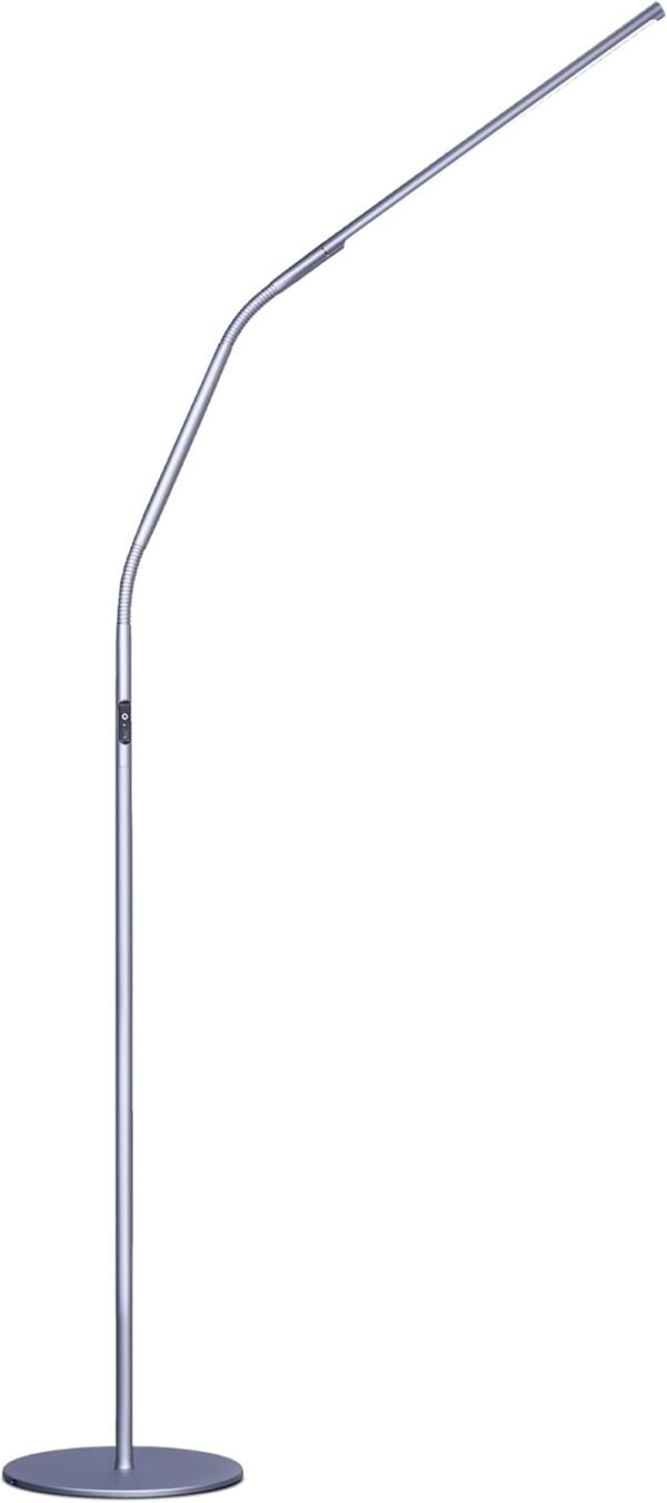 Grab the best Daylight Slim Line 4 LED Floor Lamp - 6,000K, 3,200 Lux, 4 Brightness Levels, USB for Fast Charging -C Port - Sleek Design, Anti-Glare Shade, Flexible Height Adjustment - Ice Grey - Image 2