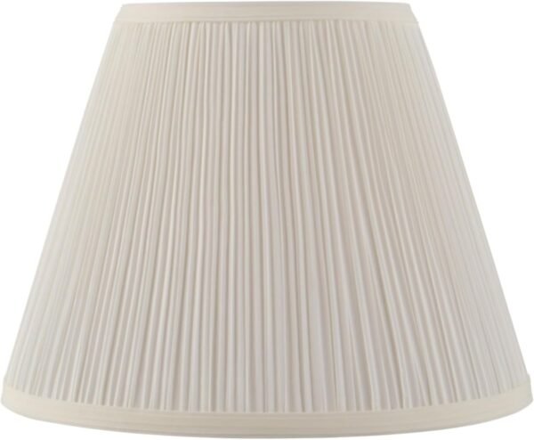 Order affordable Aspen Creative 33055, Hardback Empire Transitional Spider Lampshade, Mushroom Pleated Off-White, 7" Top x 13" Bottom x 10" Slant - Image 2