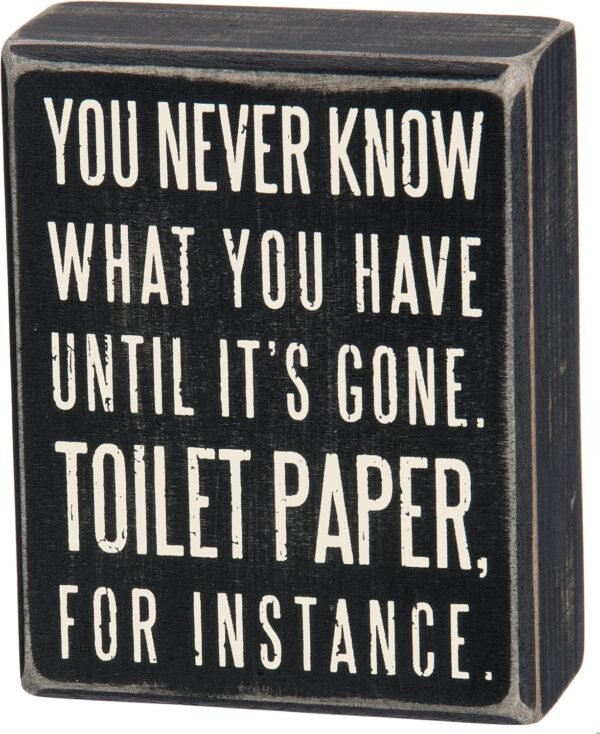 Order affordable Primitives with Cathy's Wooden Box Sign - Funny Bathroom Proverbs, Wall Art/Home Decor, Farmer Style, New Building Facilities, 4x5 inches - Image 2