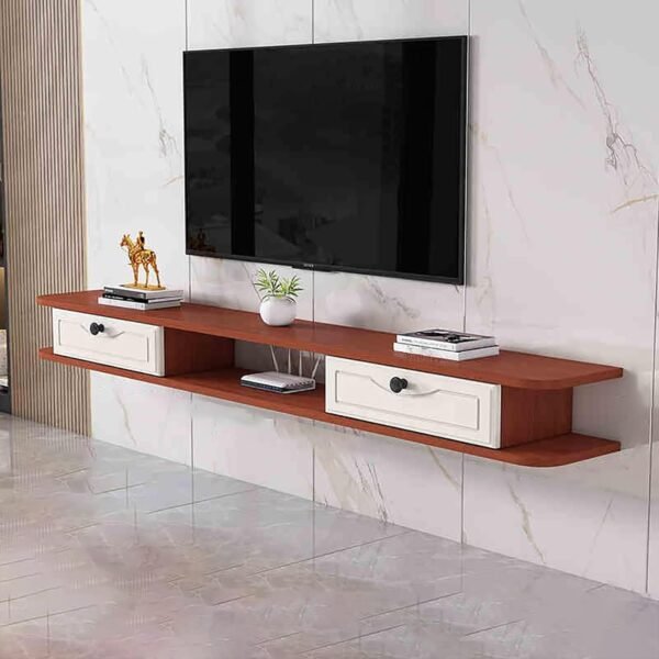 Order affordable TV Floating TV Cabinet TV Floating Furniture Floating Entertainment Center Modern TV Shelf Stand, Modern Wall Mount TV Cabinet - Floating Media Console with Drawer and Cable MA - Image 2