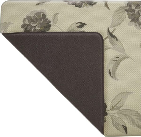 Buy affordable Laura Ashley-Anti-Fatigue Kitchen Mat | Hydrangea Floral Design | Stain, Water, Fade Resistant | Cooking and Standing Relief | Anti-slip Backing | 17.5" x 60" | Grey Headge - Image 8