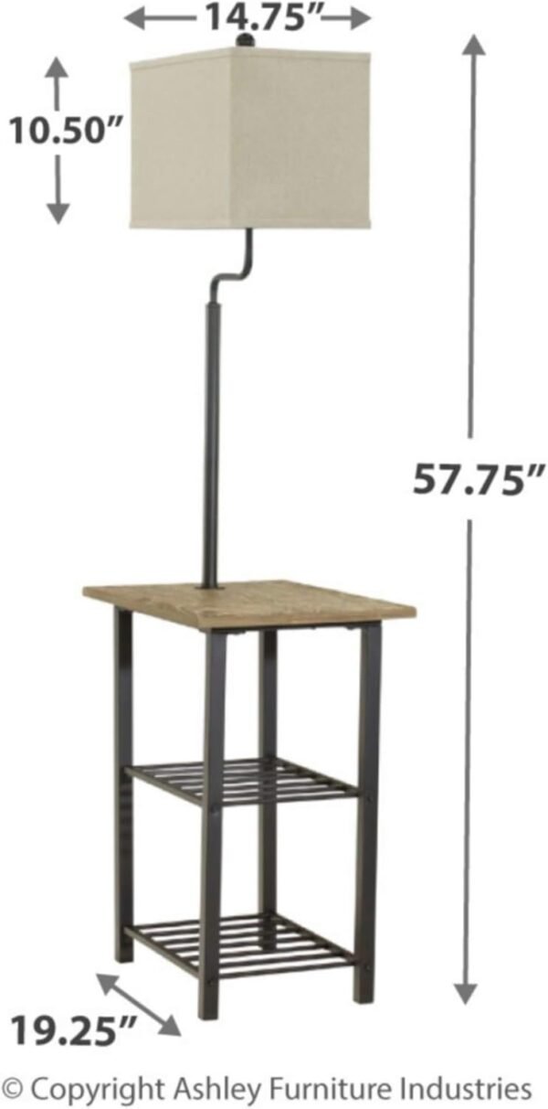 Order the best Signature Design Multifunctional Metal Floor Lamp & End Table, Black - Image 4