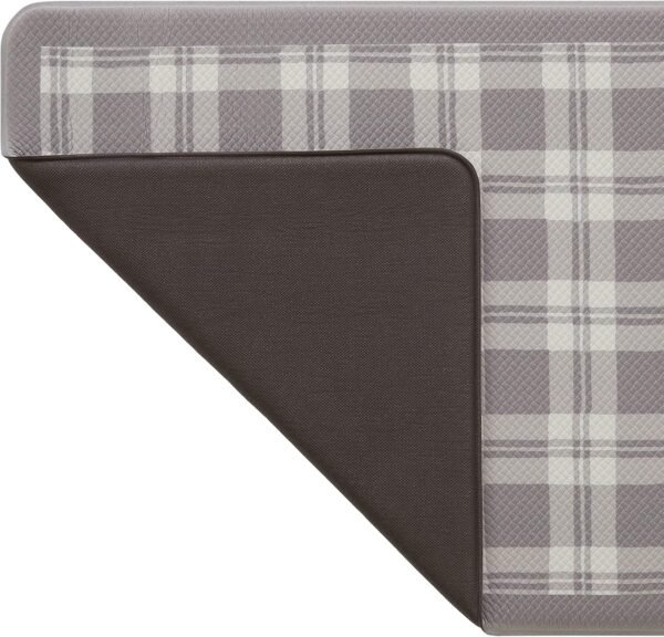 Explore affordable Laura Ashley-Anti-Fatigue Kitchen Mat, Grace Plaid Design, Stain, Water & Fade Resostant, Cooking & Standing Relief, Non-slip backing, Measuring 17.5" x 32", Light Gray Ply - Image 5