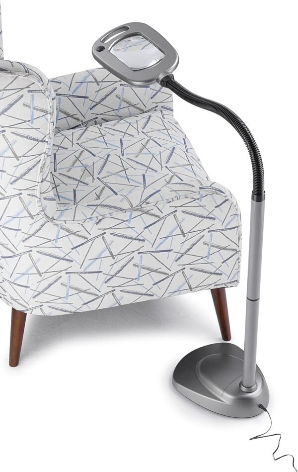Explore recommended Light a fire! Fulcrum, 20072-401 Multiflex 12-LED Floor Magnifier Lamp, Silver, Single Pack - Image 4