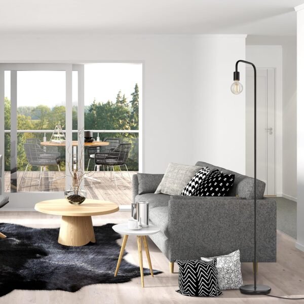 Grab the best Glove Electric 12937 Holden 70" Floor Lamp, Black, Satin Finish, Inline On/Off Foot Switch - Image 4